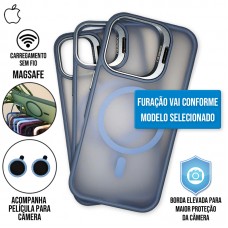 Capa iPhone 14 - Metal Stand Fosca Magsafe Sierra Blue